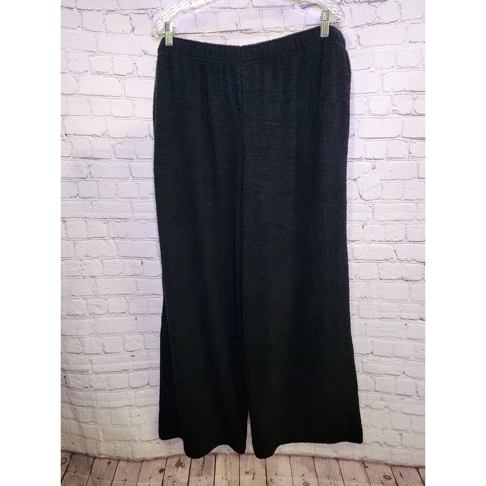 Fabletics Pet Me Wide Leg Pants Womens 2X Black Fleece Yitty Collection